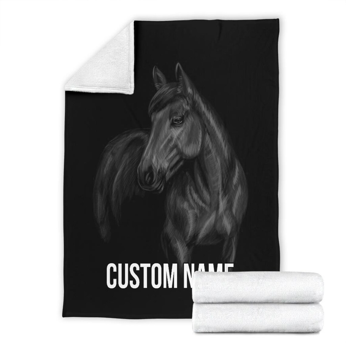 Horse Blanket Horse Throw Blanket Horse Fleece Blanket Etsy