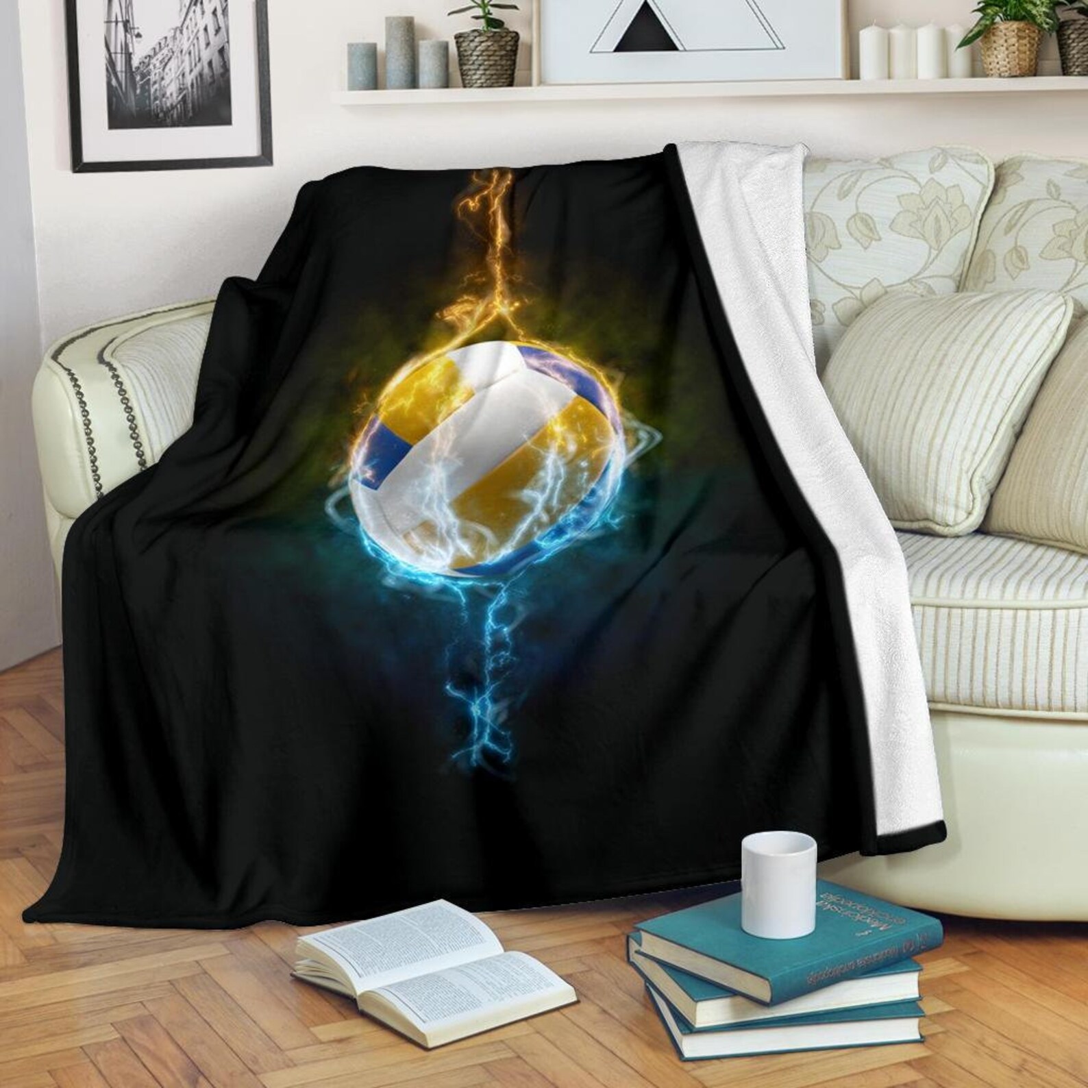 Volleyball Blanket Beach Volleyball Throw Blanket Etsy España