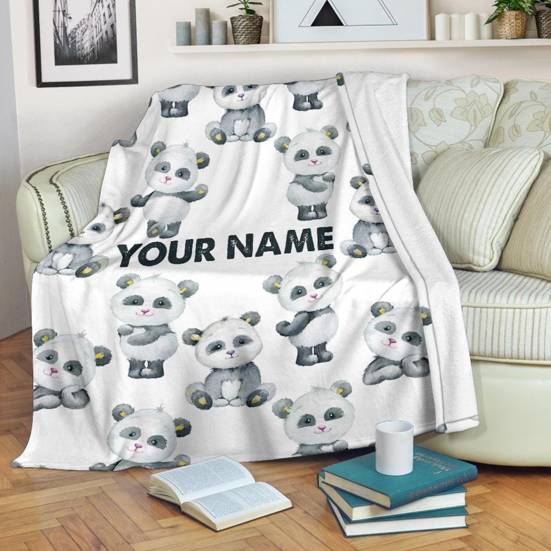 Panda Blanket Panda Throw Blanket Panda Fleece Blanket Etsy