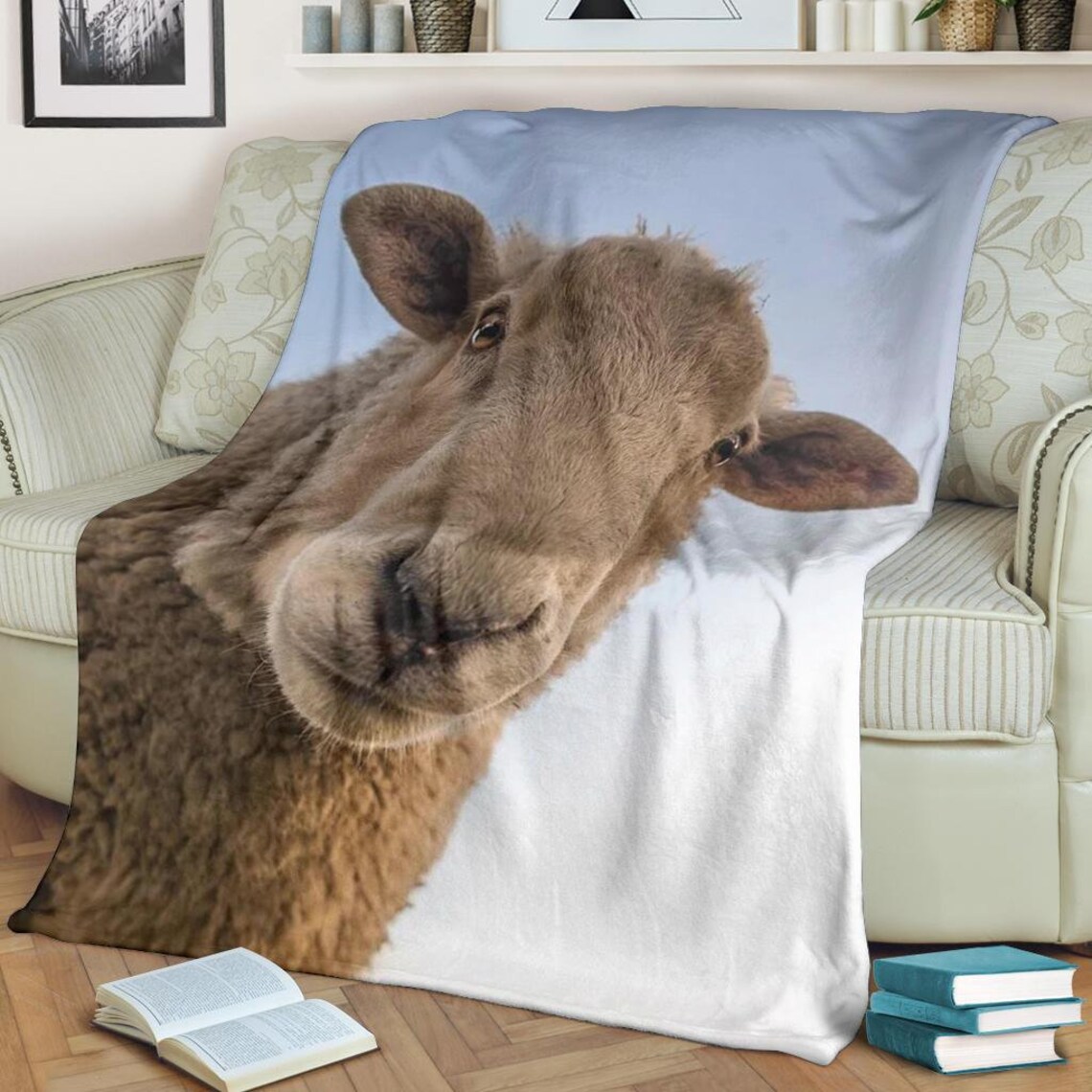 Sheep Blanket Sheep Throw Blanket Sheep Fleece Blanket Etsy