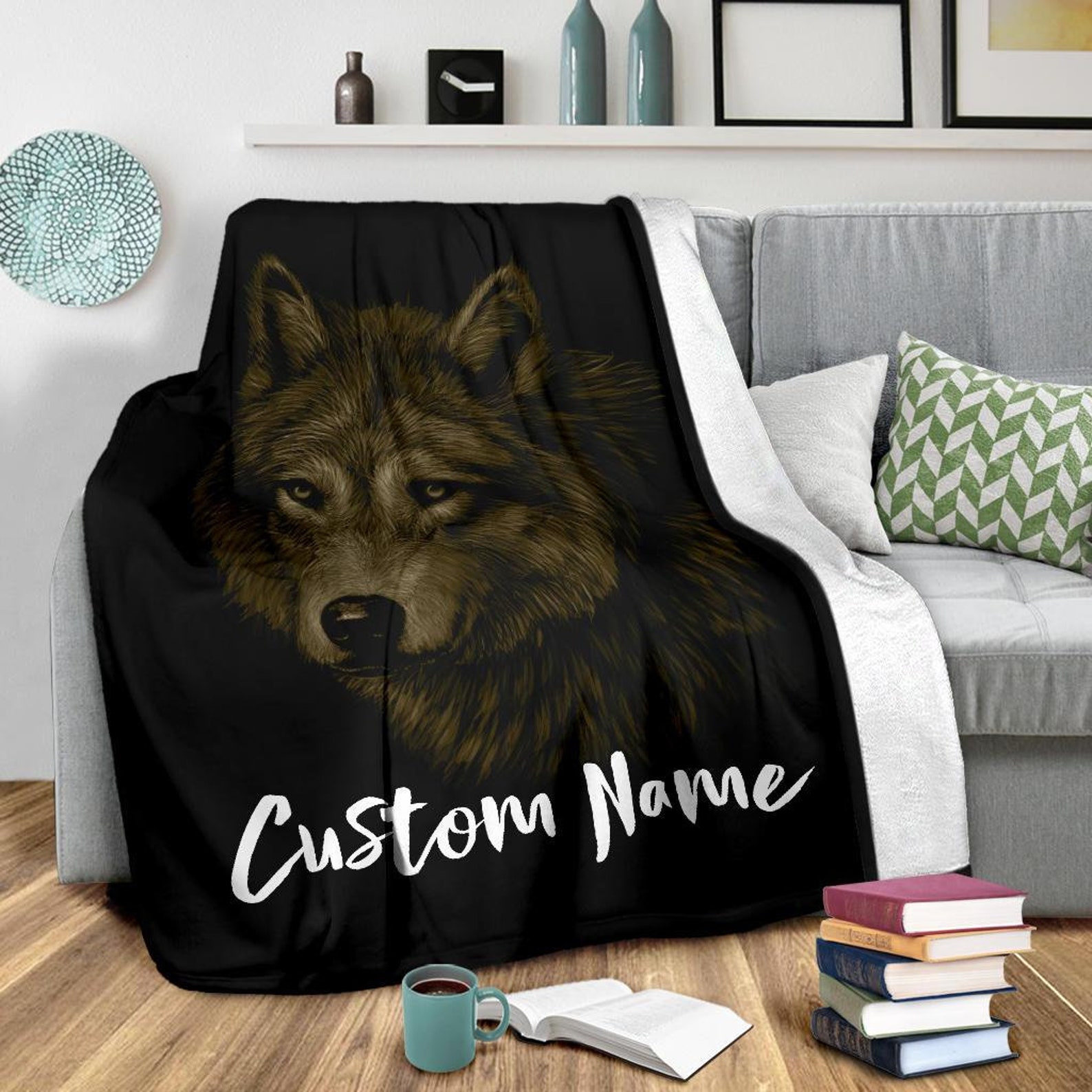 Wolf Wolves Throw Blanket Arctic Wolves Fleece Blanket Etsy
