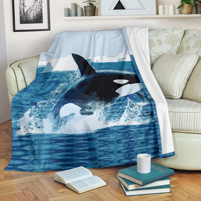 Whales Blanket Whale Throw Blanket Whales Fleece Blanket Etsy