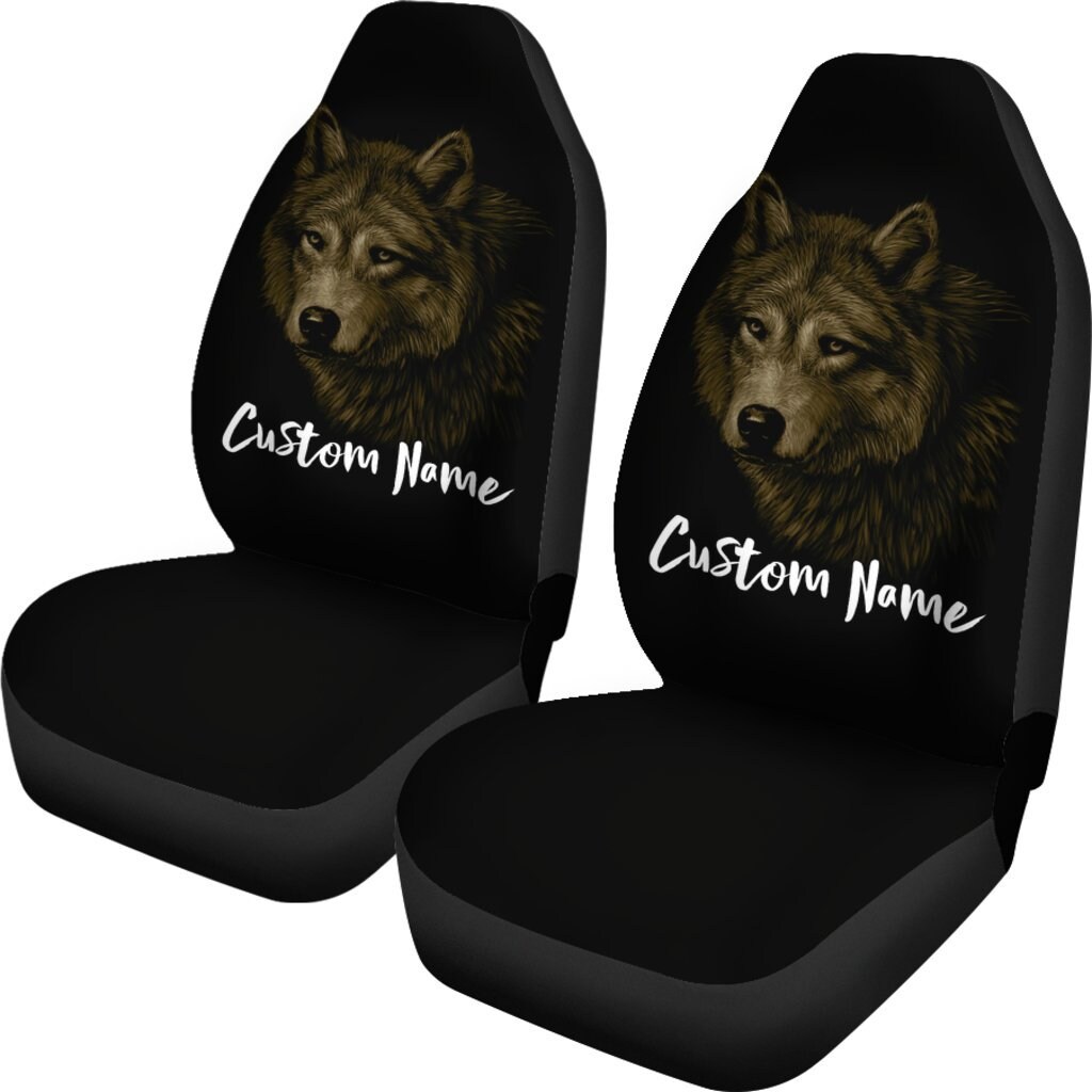 Wolf Car Seat Covers Set Of 2 Universal Front Car and Suv Etsy