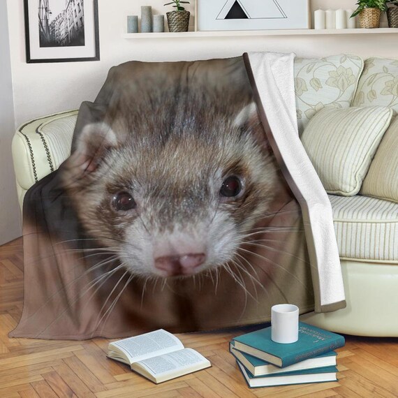 Ferret Blanket Mustela Throw Blanket Ferret Fleece Blanket Etsy