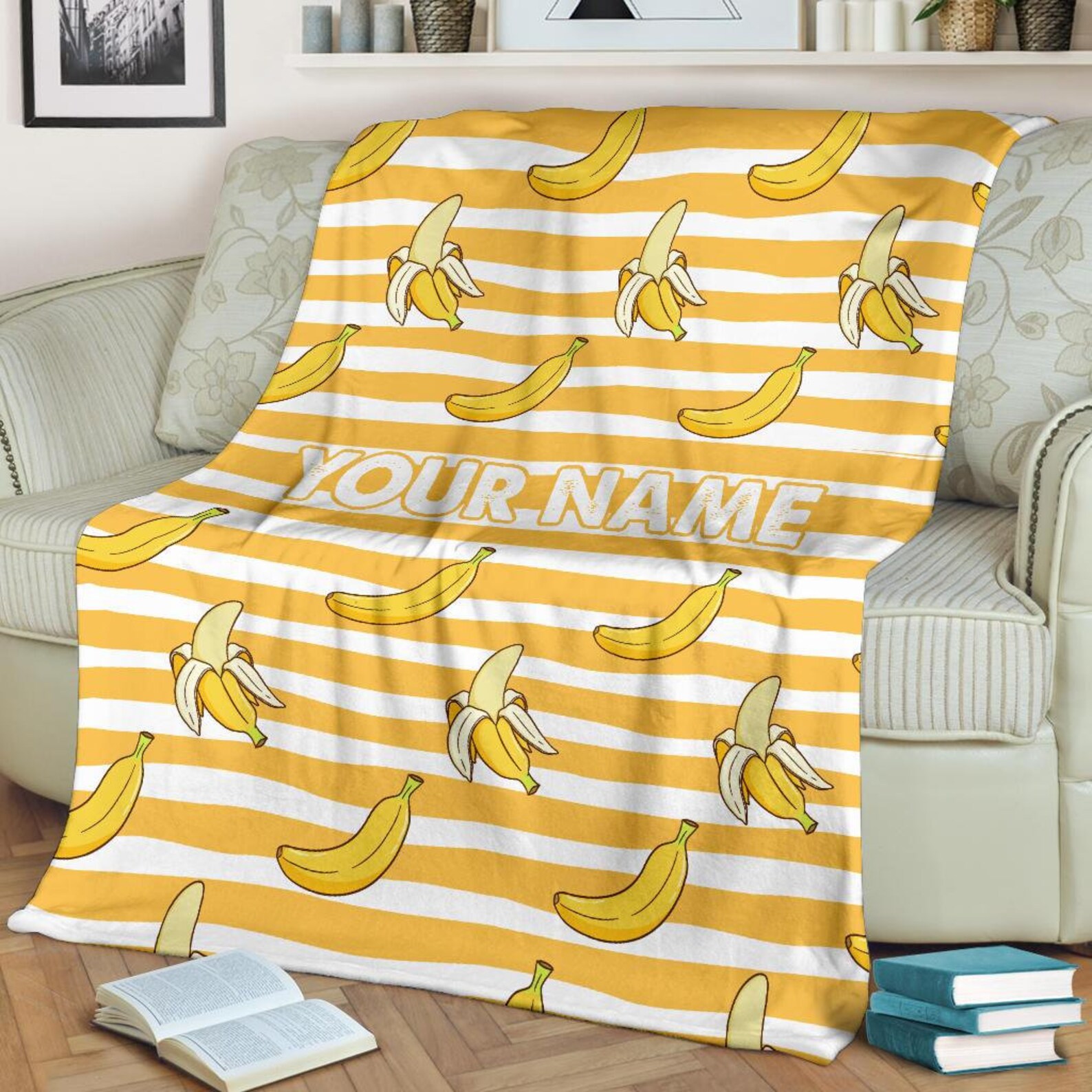 Banana Blanket Banana Throw Blanket Banana Fleece Blanket Etsy