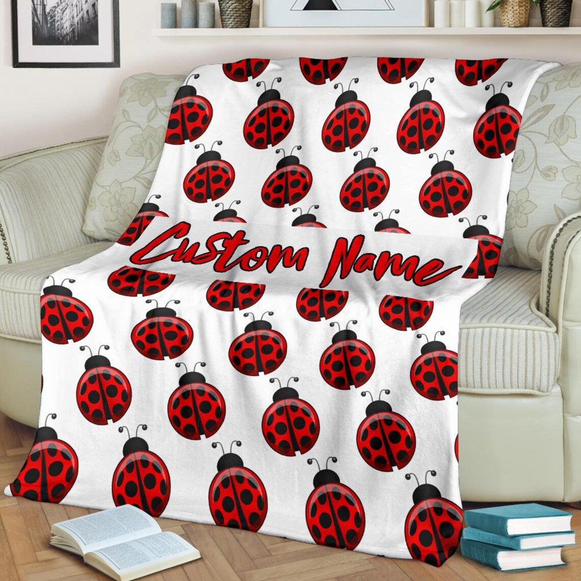 Ladybug Blanket Ladybug Throw Blanket Ladybug Fleece Etsy