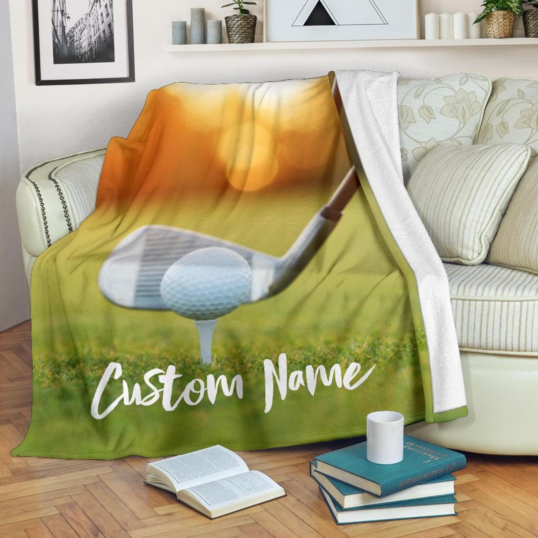 Golf Blanket Golfer Throw Blanket Golfing Fleece Blanket Etsy UK