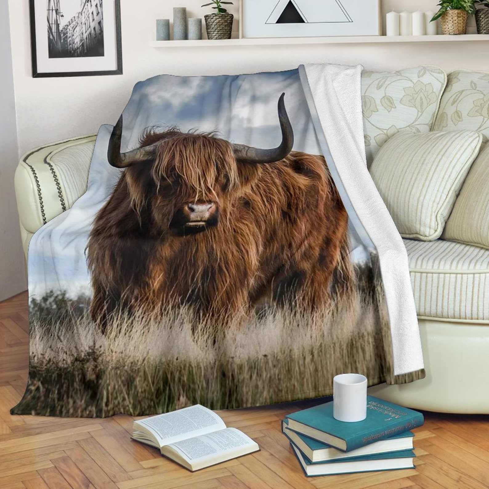 Highland Cow Blanket Highland Cow Throw Blanket Highland Etsy