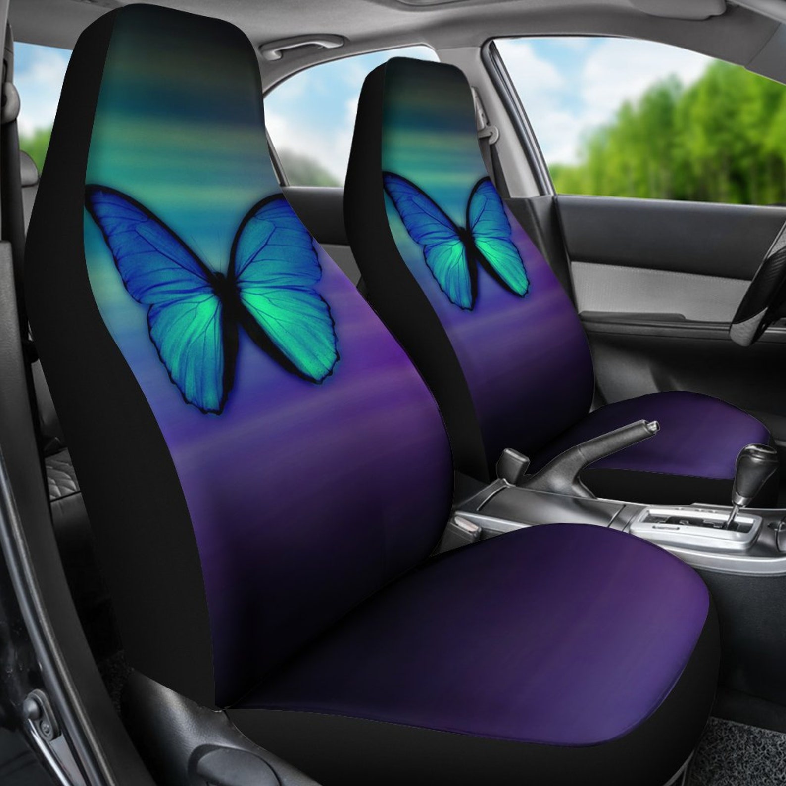 Butterfly Car Seat Covers set of 2 Universal Front Car and Etsy