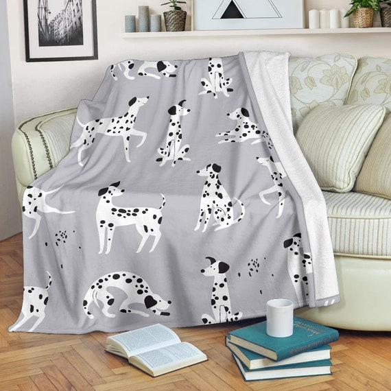 dalmatian print throw blanket