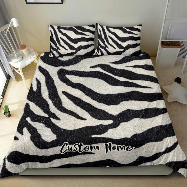 Zebra Bedding Etsy