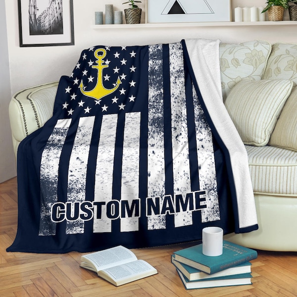 Us Navy Blanket Etsy