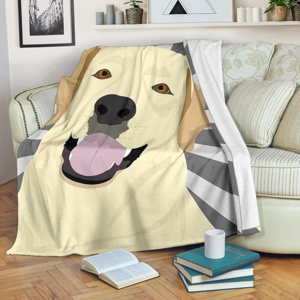 Labrador Blanket Retriever Throw Blanket Labrador Fleece Etsy