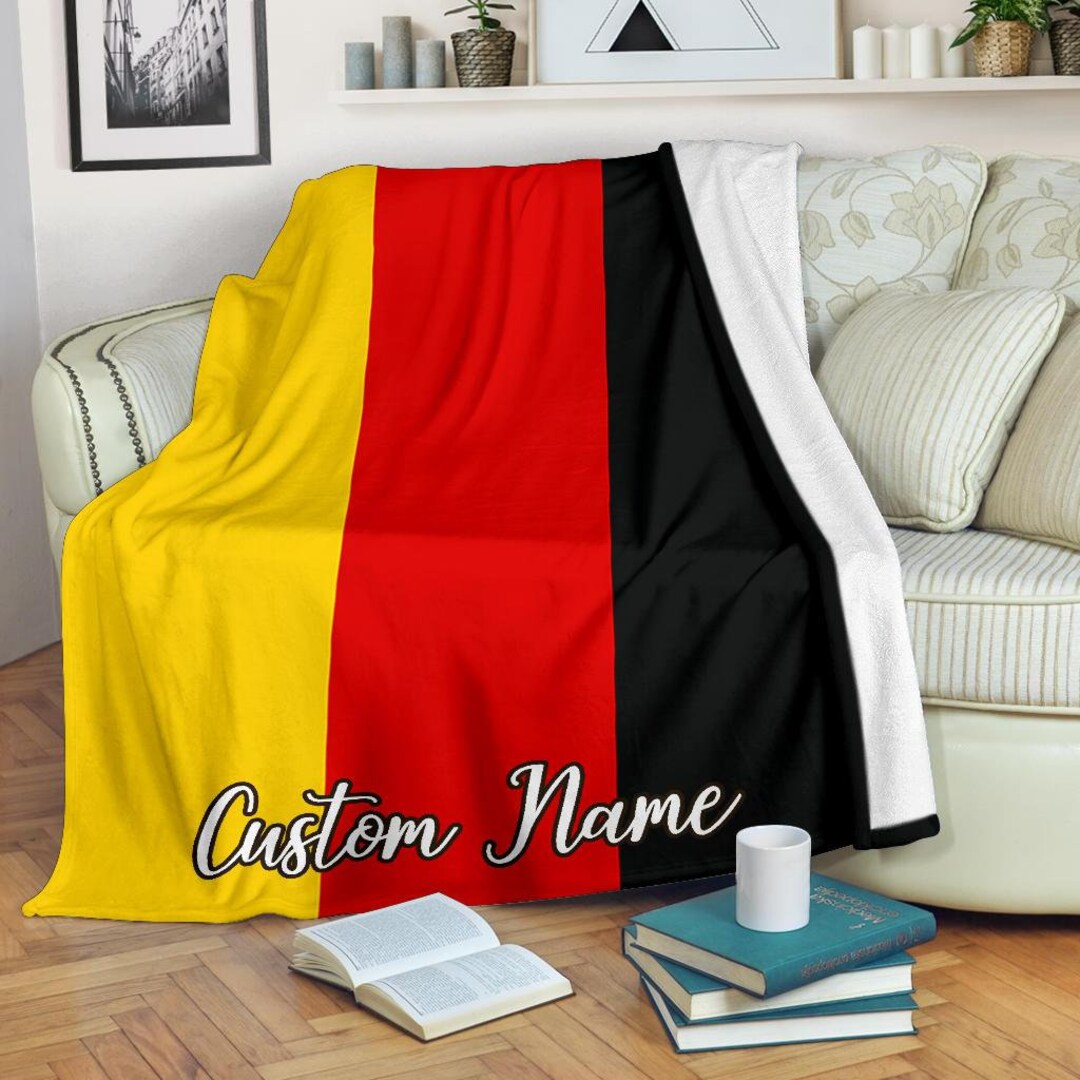German Flag Blanket German Print Blanket Deutschlands Etsy