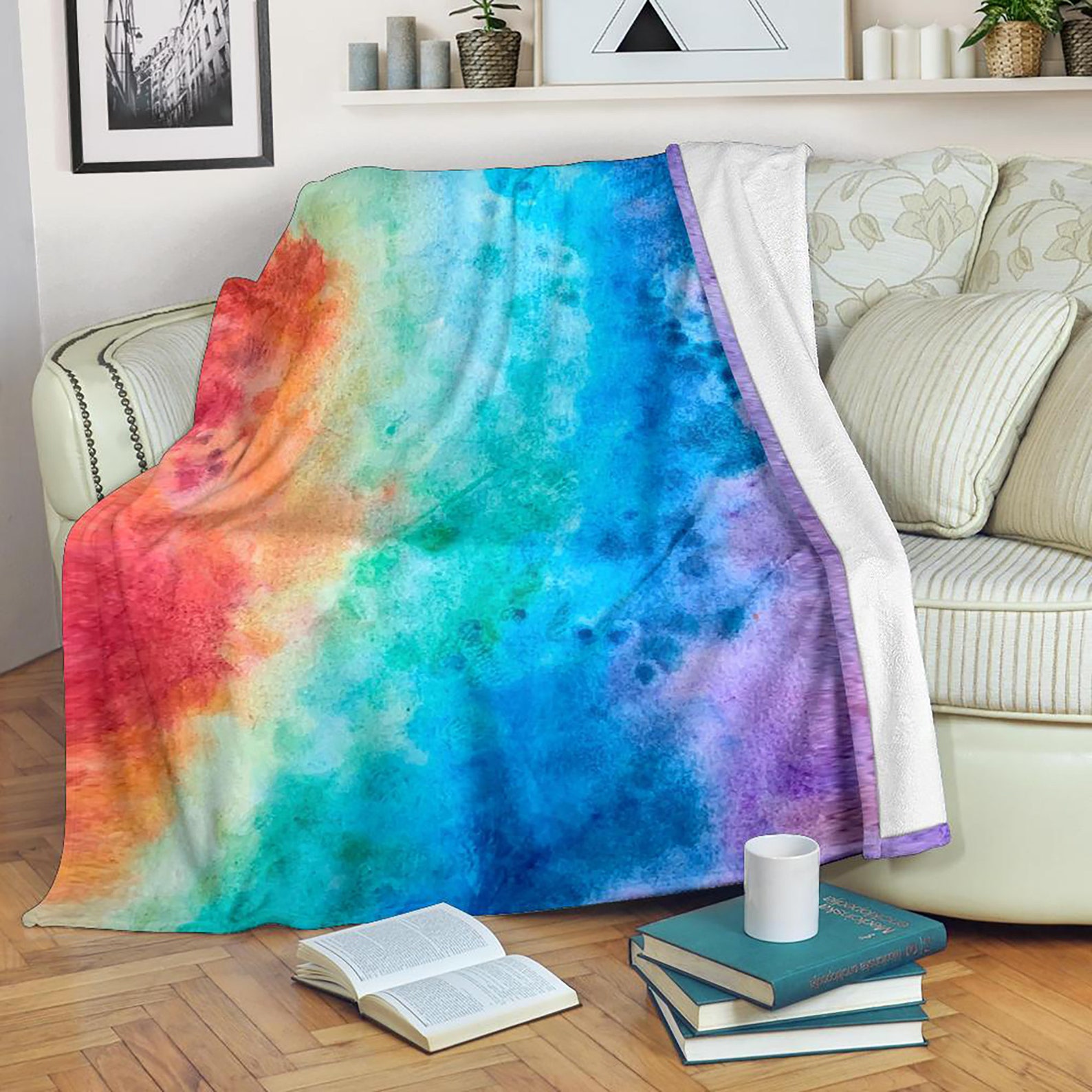 Tie Dye Fleece Blanket Tie Dye Tie Dye Throw Fleece Etsy