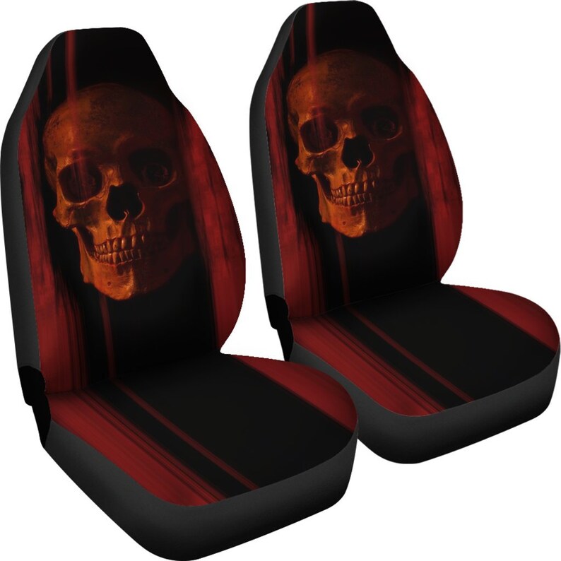 Skull Car Seat Covers set of 2 Universal Front Car and Suv Etsy
