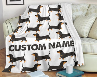 50 x 60 Trendycustom Dachshund Nature Bed Warmer Fleece Blanket Gift for Dachshund Dog Lovers Gift for Family & Friends Gift Home Decor Bedding Couch Sofa Soft and Comfy Cozy 