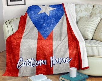 Fleece Blankets and Throws,Puerto Rico Flag USA Soft Warm Fleece Throw Blanket,All-Season Blanket for Bedroom Couch Sofa Or Adults Kids 80X60 Fleece Blankets and Throws,Puerto Rico Flag USA Soft Warm Fleece Throw Blanket,All-Season Blanket for Bedroom Couch Sofa Or Adults Kids 80X60
