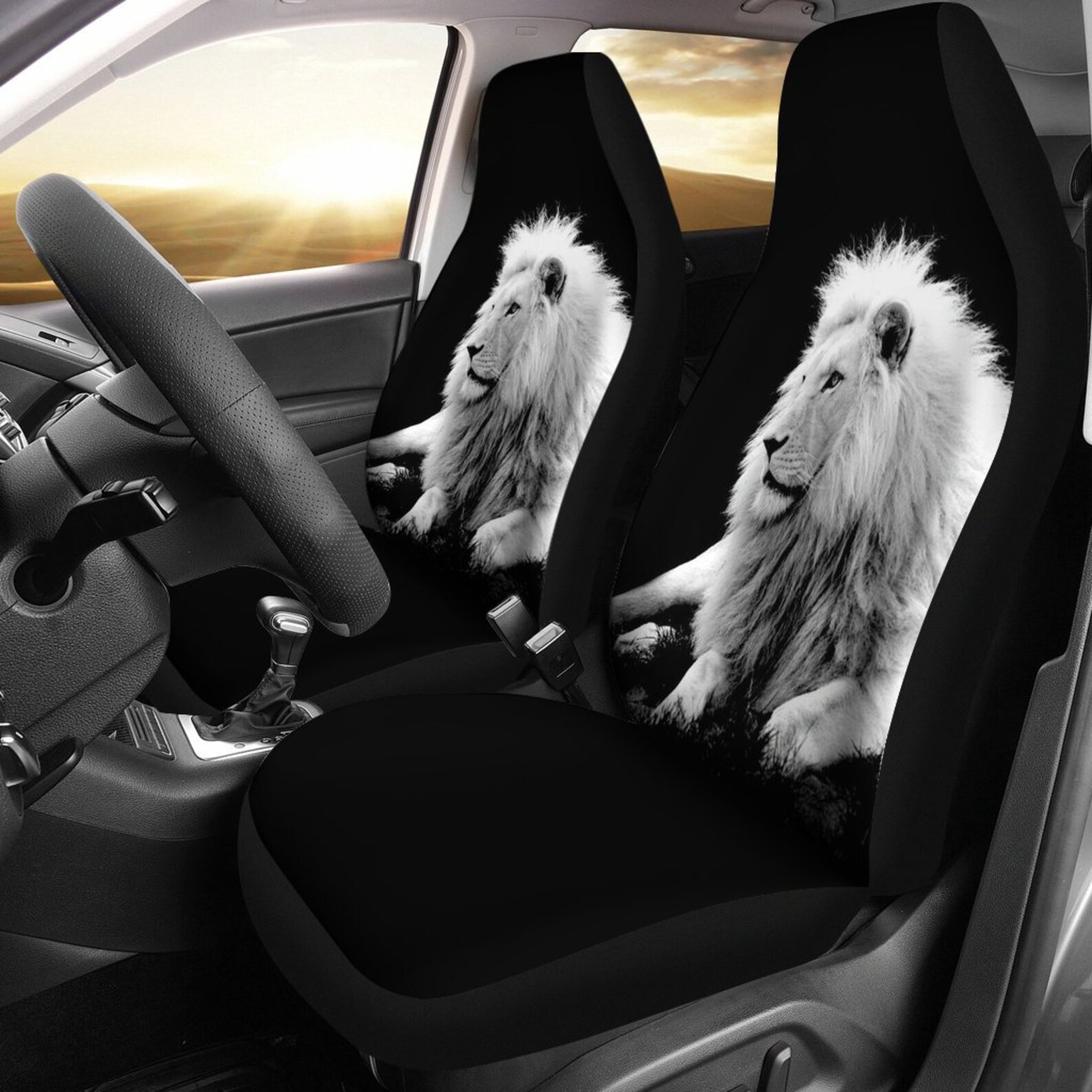 Lion Car Seat Covers set of 2 Lion Universal Front Car and Etsy