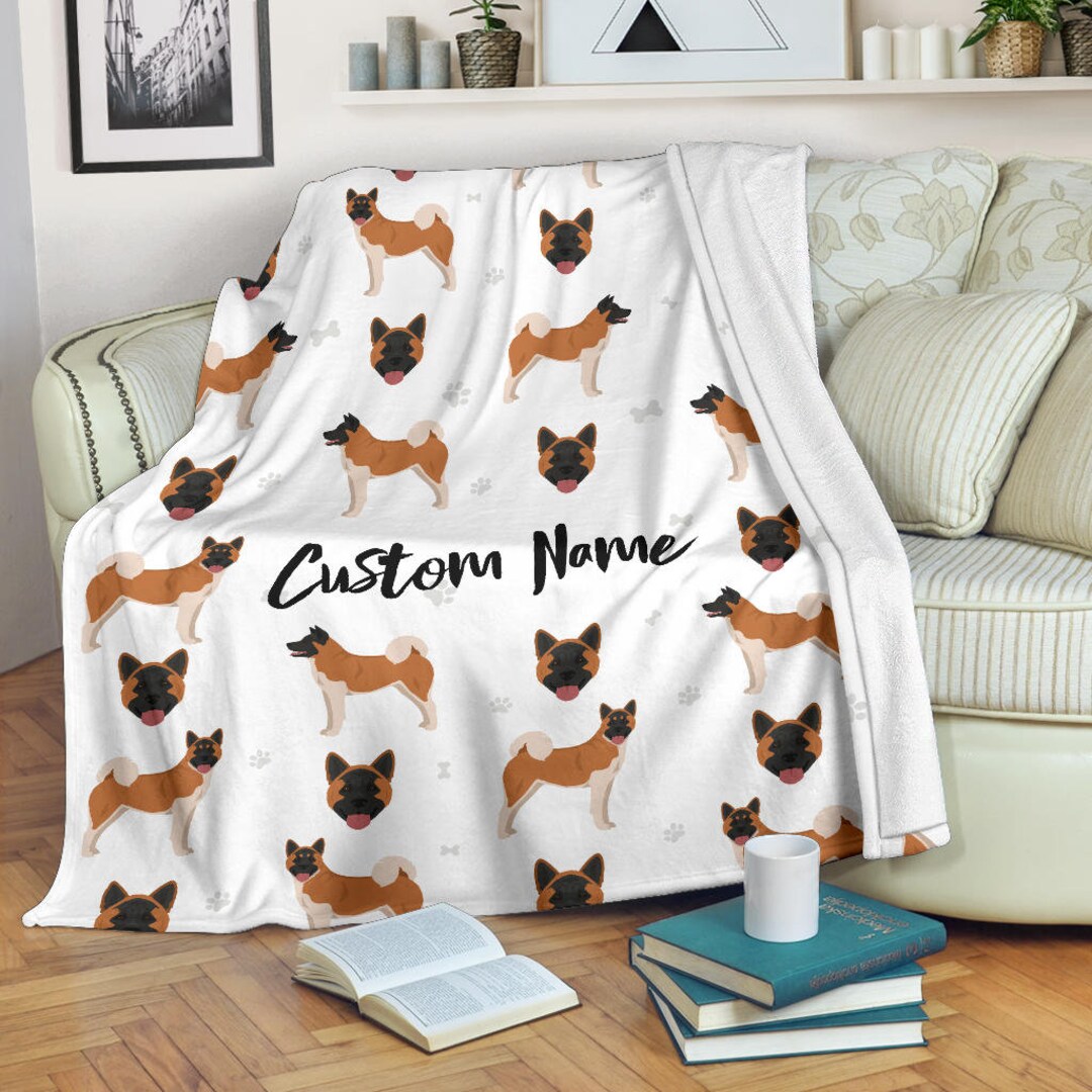 American Akita Mom Dad dog Owner Blanket Throw Blanket Etsy België