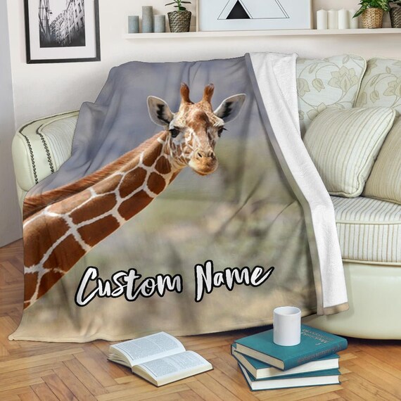 Giraffe Blanket Giraffe Throw Blanket Giraffe Fleece Etsy