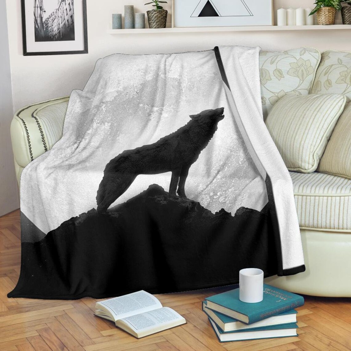 Wolf Wolves Throw Blanket Arctic Wolves Fleece Blanket Etsy España
