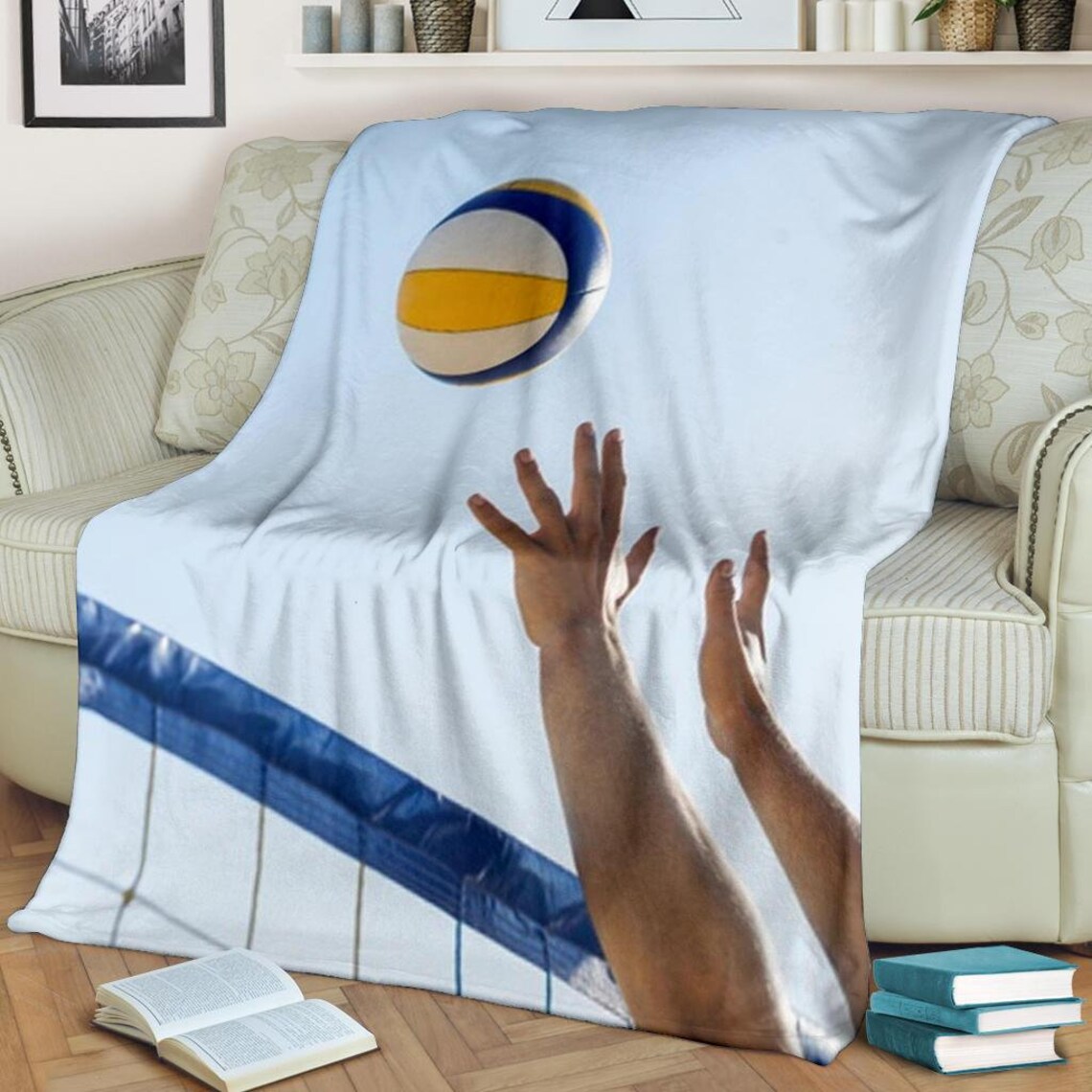 Volleyball Blanket Beach Volleyball Throw Blanket Etsy España