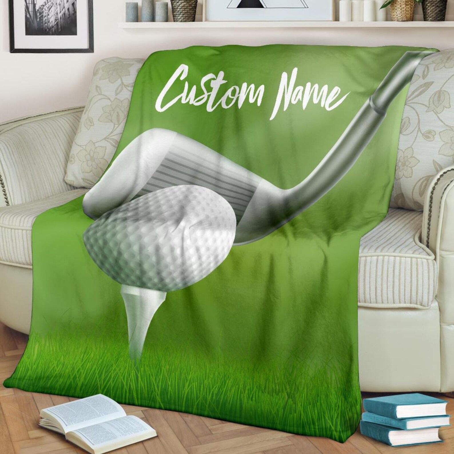 Golf Blanket Golfer Throw Blanket Golfing Fleece Blanket Etsy