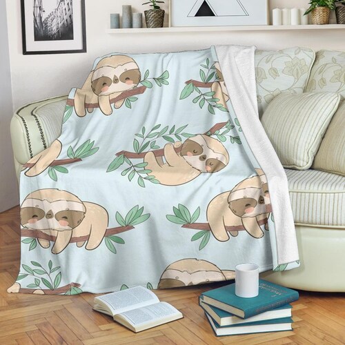 Sloth Blanket Sloth Throw Blanket Sloth Fleece Blanket - Etsy
