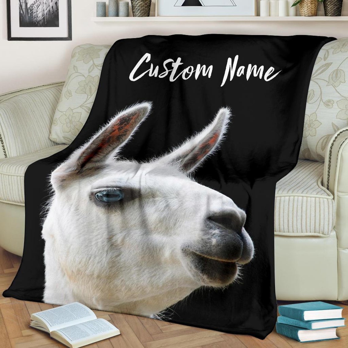 Llama Blanket Alpaca Throw Blanket Llama Fleece Blanket | Etsy