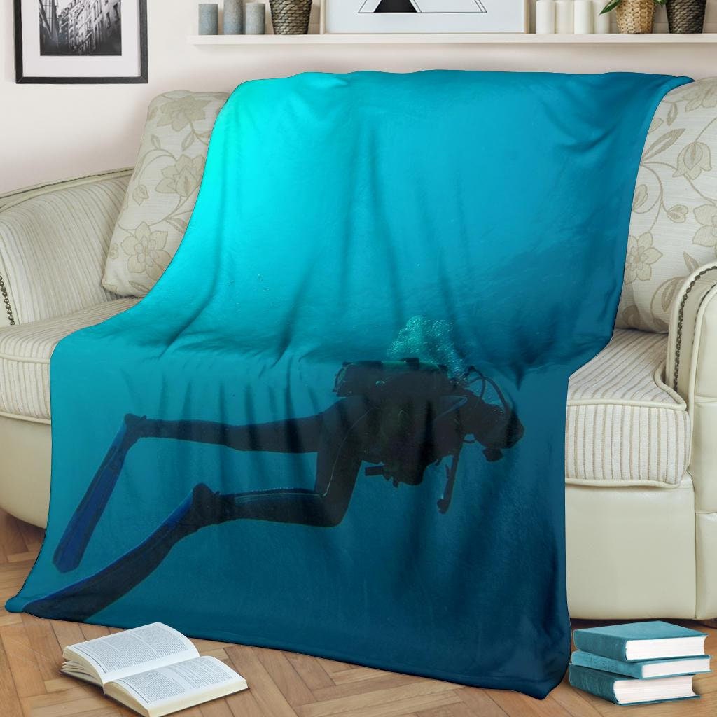 Scuba Diving Blanket Diving Throw Blanket Scuba Diving Etsy UK