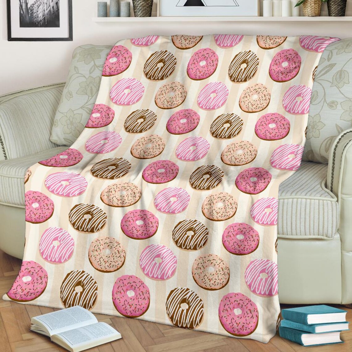 Donuts Blanket Colorful Donut Blanket Donut Blanket Etsy