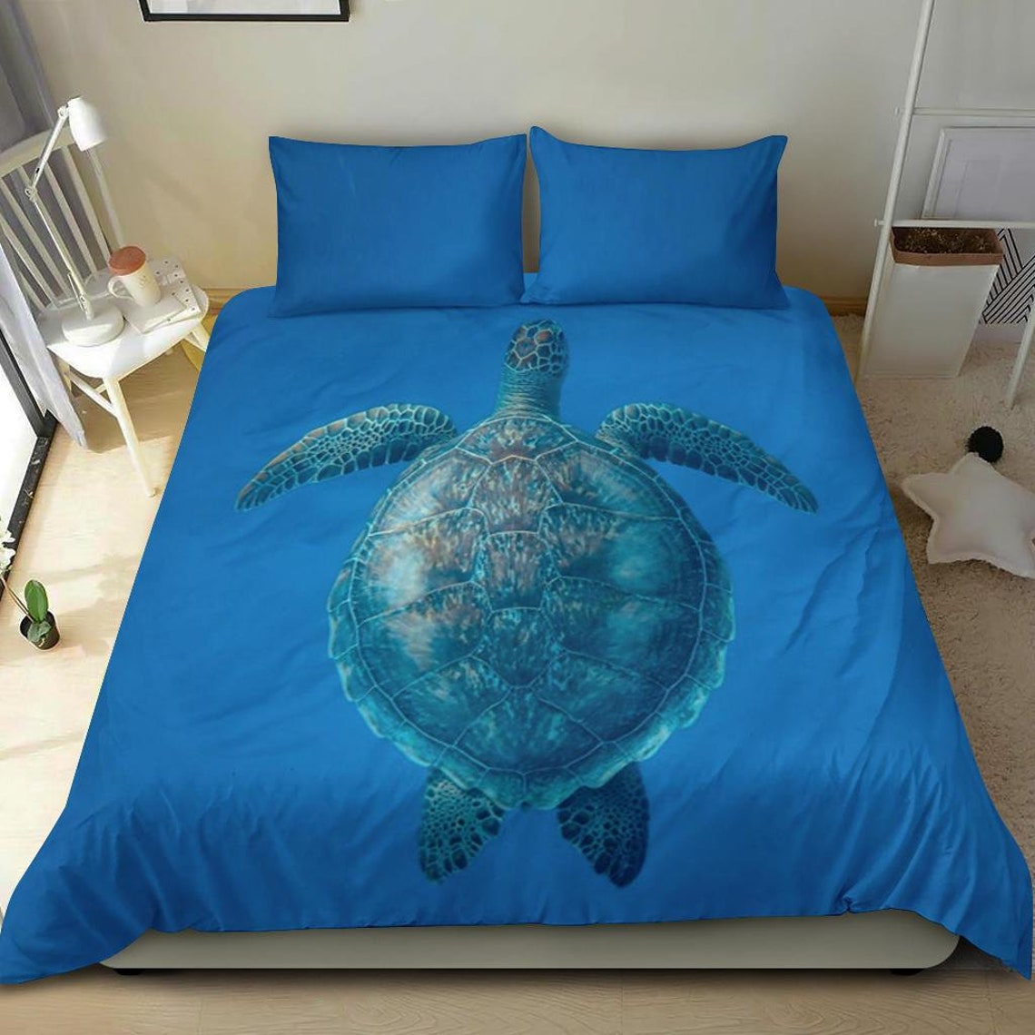 Sea Turtle Bedding Set Bed Cover Duvet Cover and pillow Etsy