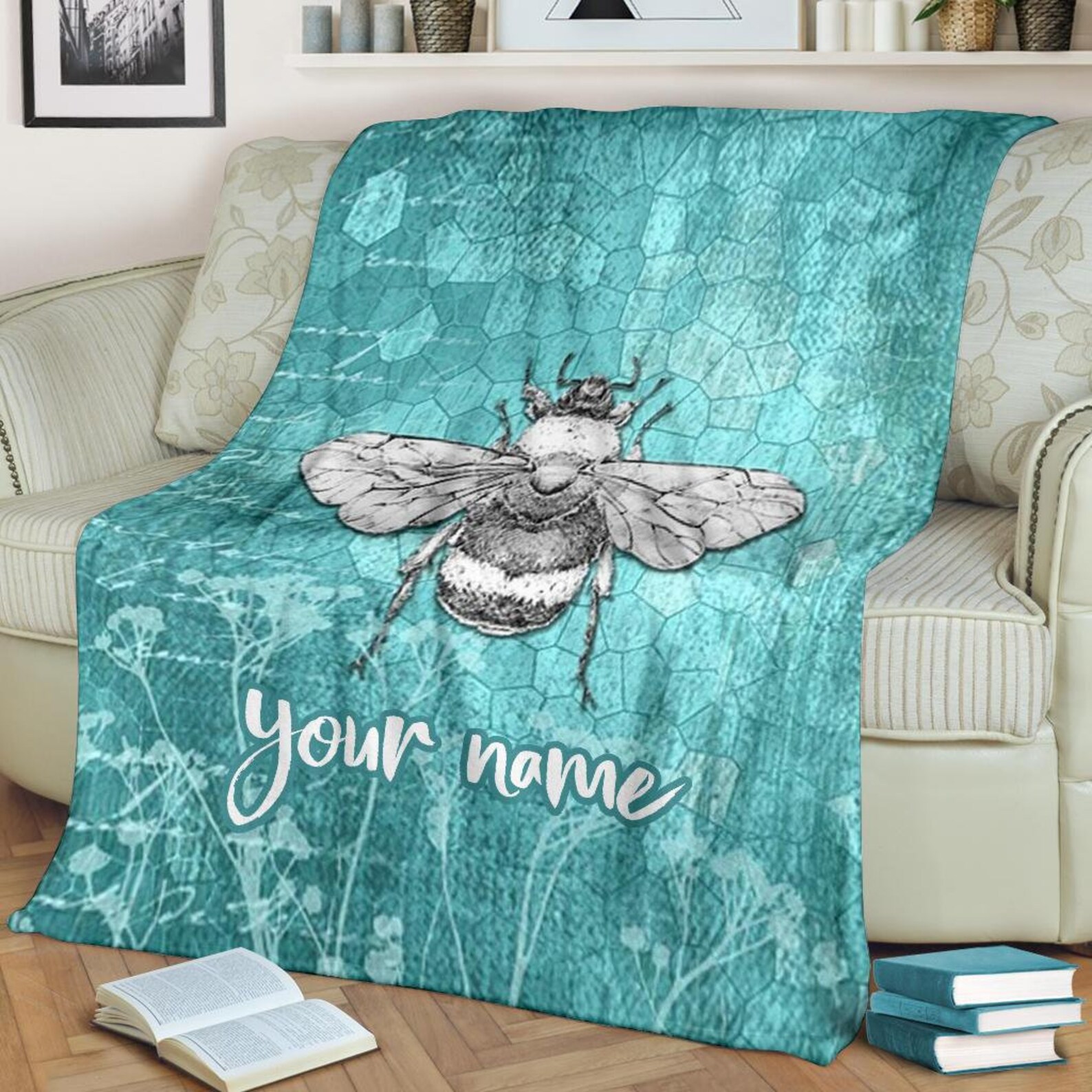 Bee Blanket Bee Blanket Bee Throw Blanket Bee Fleece Etsy