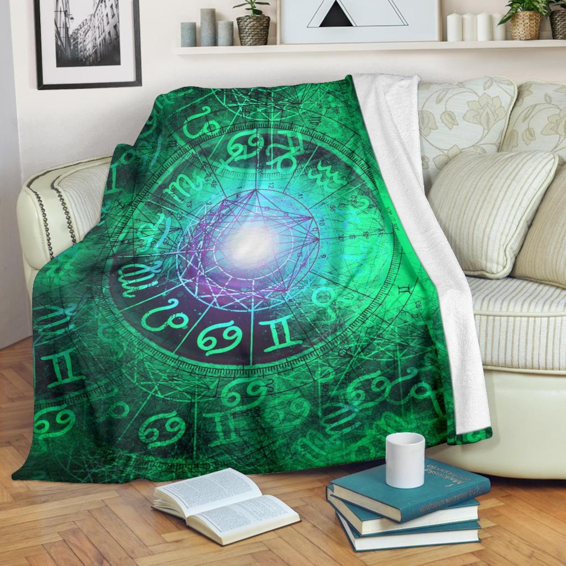 Astrological Zodiac Blanket Horoscope Print Blanket Etsy