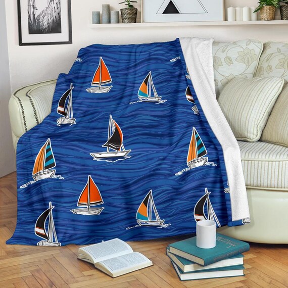Nautical throw blanket sales
