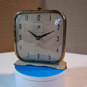 Vintage Lux Harvester Alarm Clock Retro Timepiece. Wind Up.