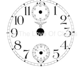German Clock Face Reproduction tiff file