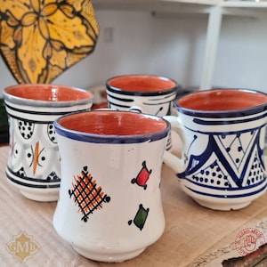Lot 2 Mugs Fassi Ceramics Vintage Moroccan - 4 Colors