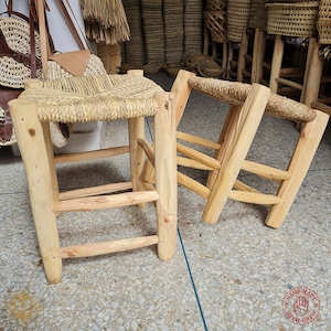 Nature Wooden Stool Moroccan Handmade - Original
