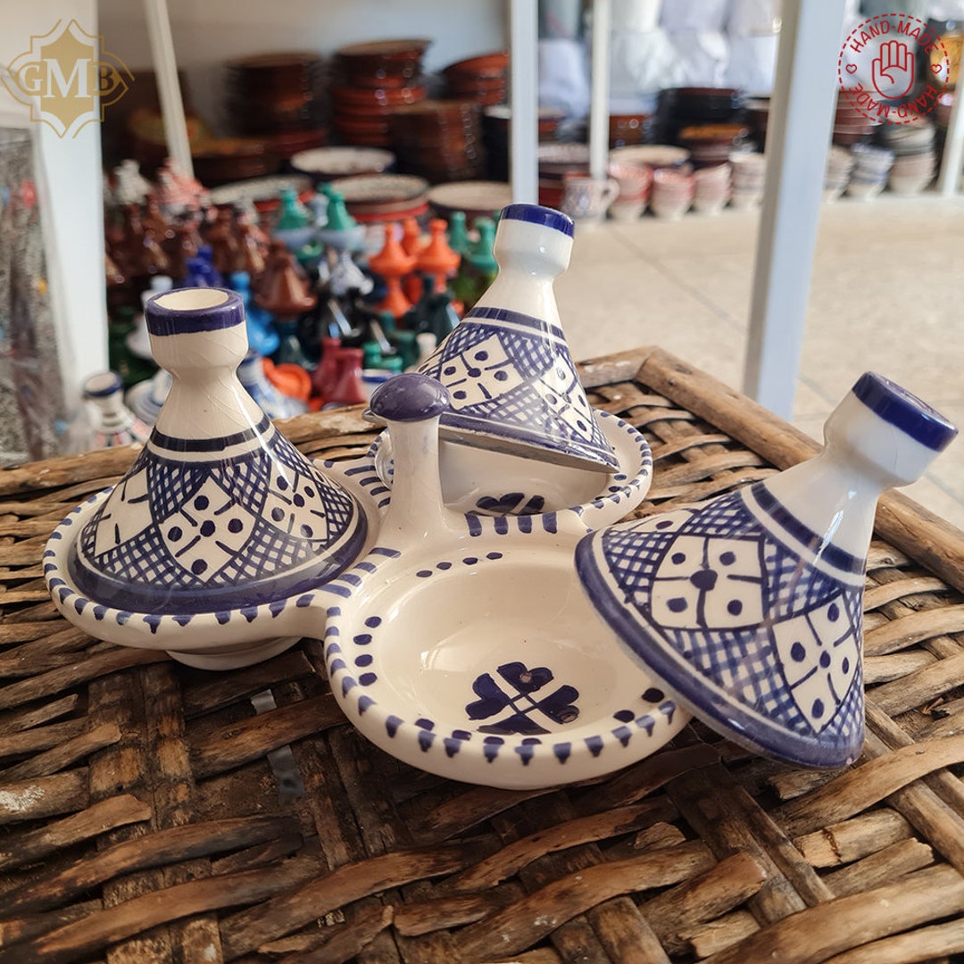Triple Moroccan Mini Tajine Hand Crafted Small Size - Etsy Ireland