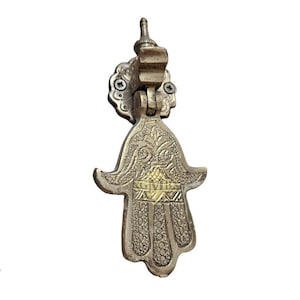 Beautiful Finish Engraved Khamssa - Hamssa Hand Door Knocker