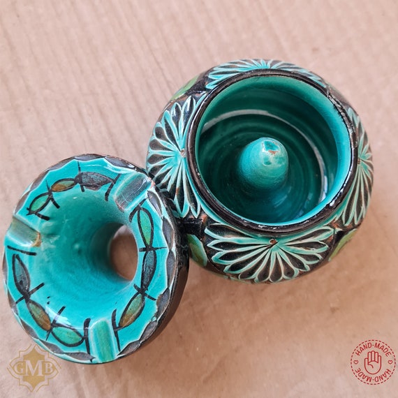 1 Pcs Handmade Cute Ceramic Moroccan Ashtray - 4 Colors - Grand