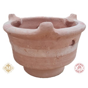 Moroccan Clay Barbecue Tajine Majmar Hand Crafted Portable Grill BBQ