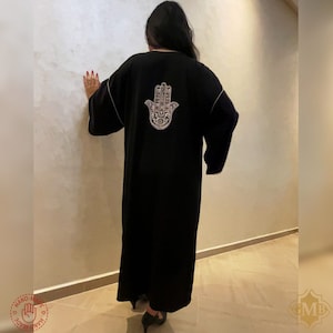 モロッコ Khmissa Djellaba ドレス アバヤ ドバイ 女性用 - フリーサイズ