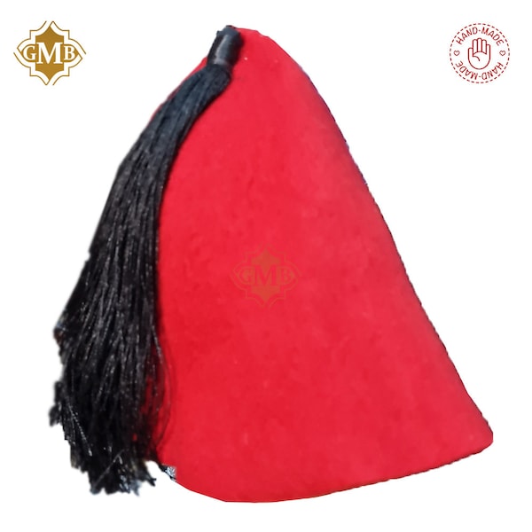 Chapeau de Touarga Marocain Rouge Tarboush - 2 Couleurs