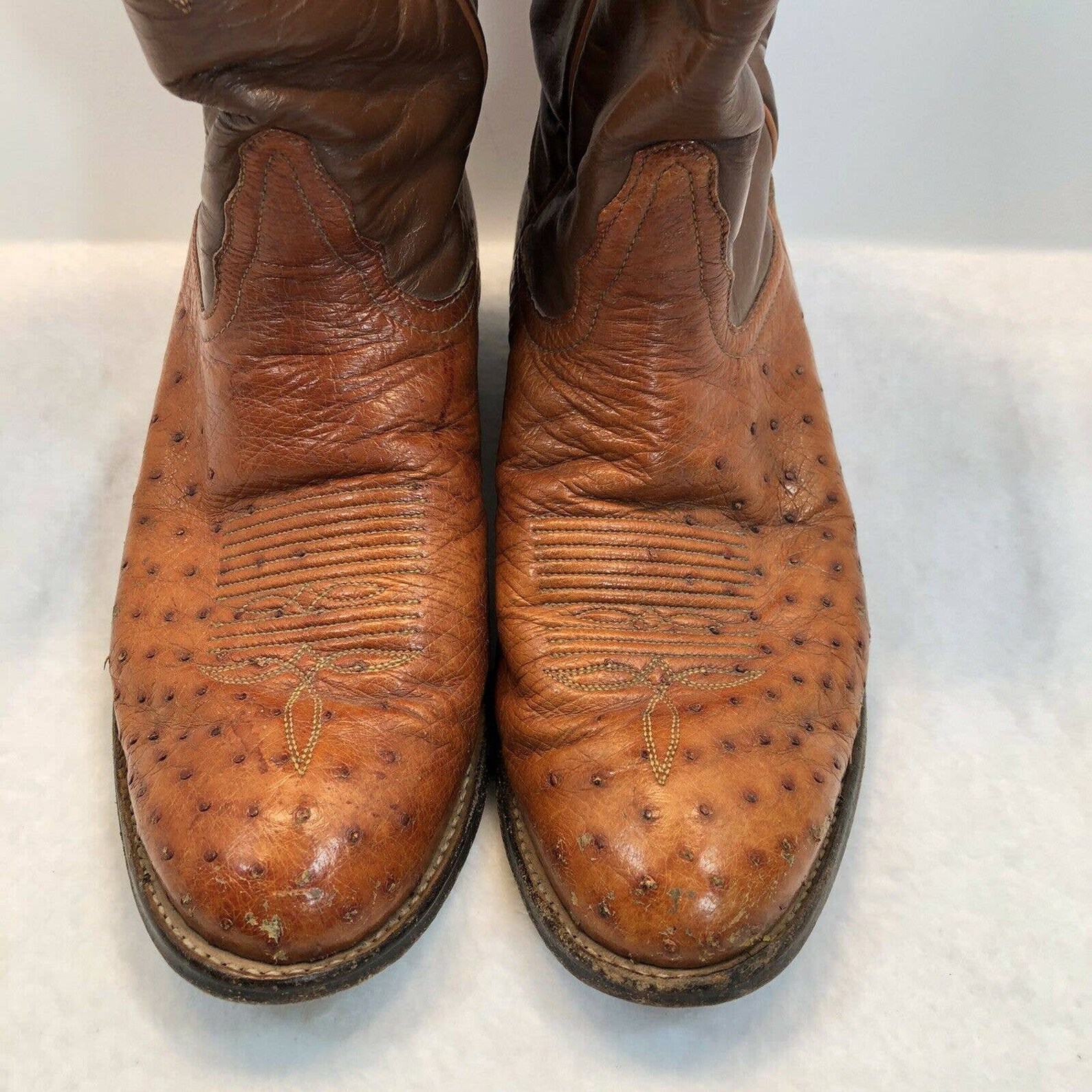 tony lama cognac ostrich boots