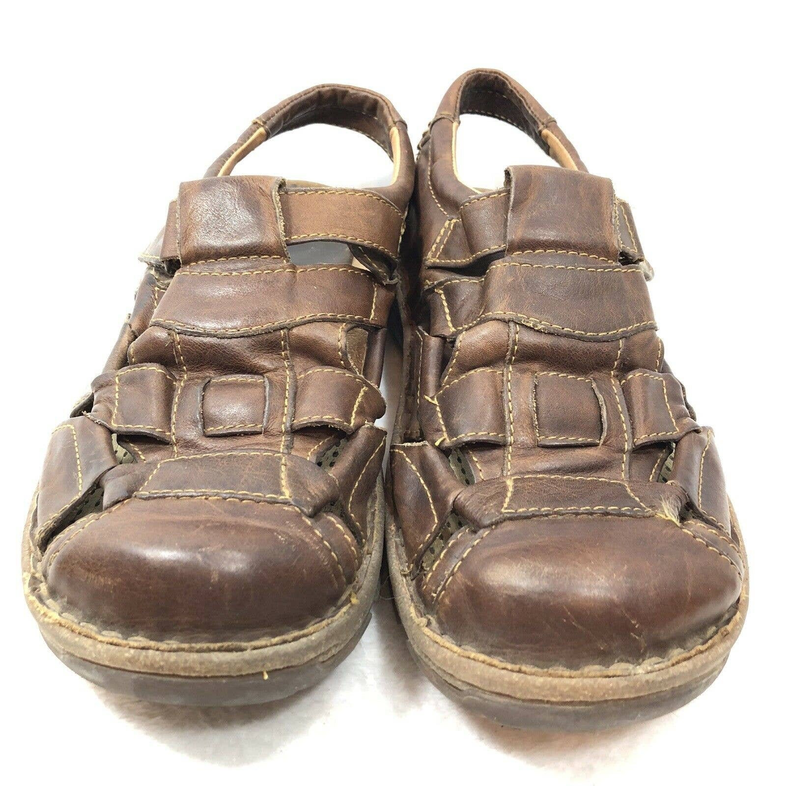 BORN Mens Fisherman Leather Sandals Size 12 H59706 Closed Toe Etsy
