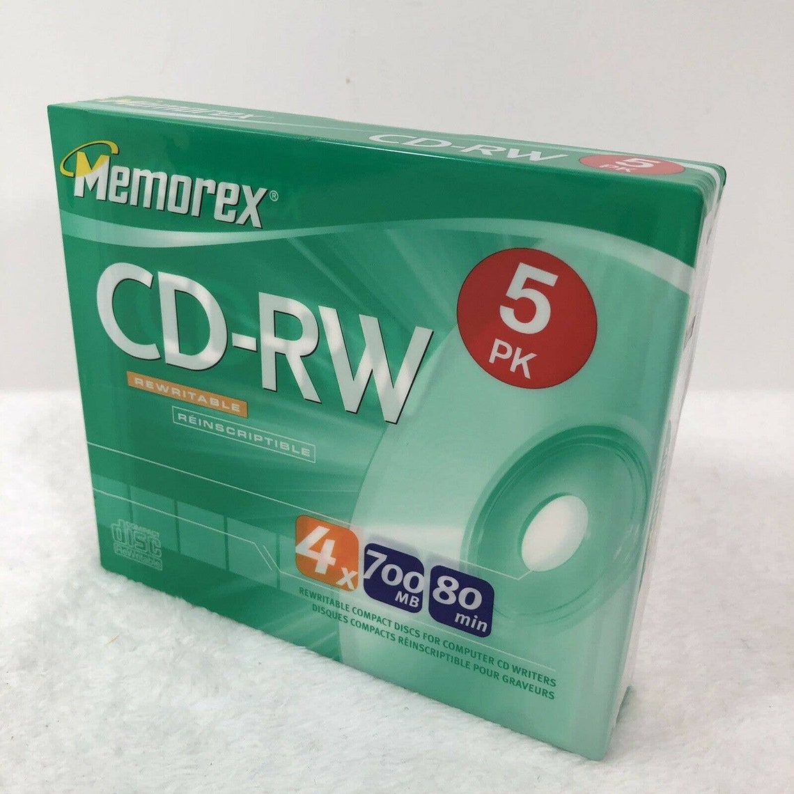 Memorex CD-RW Compact Disc Rewritable 5 Pack | Etsy