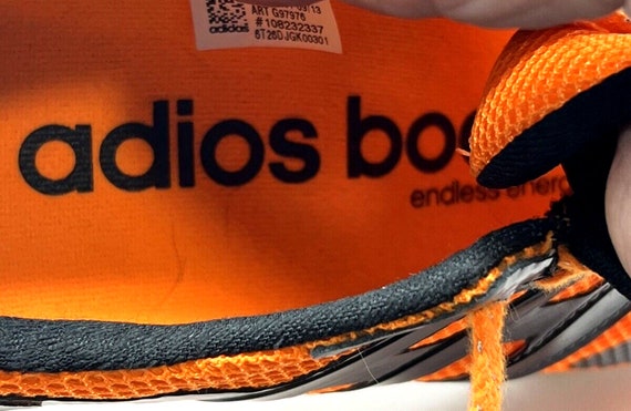 tarwe Acht markt Adidas Adizero Adios Boost Mens Orange Black Sneakers Trainers - Etsy